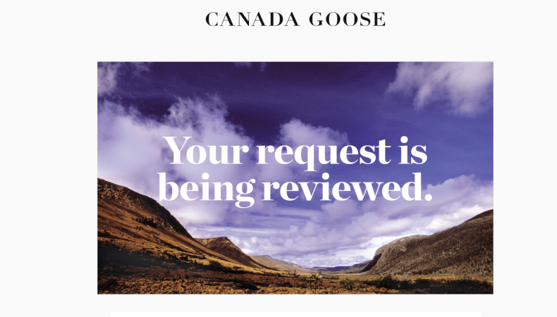 Canada Goose antwortet schnell auf Kundenanfragen ... doch eine Nachricht kann auch mal verloren gehen. Wir mussten deshalb wieder mit dem Prozess für eine Reparatur von vorne anfangen.