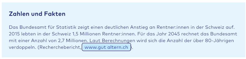 Erstellung der Generative KI Richtlinie:<br>Leitfaden zur Umsetzung Careum zitiert sekundäre Quelle im Blog anstatt primäre Quelle: Bundesamt für Statistik. Das sollte man vermeiden, immer Originalstudie überprüfen im Faktcheck für AI