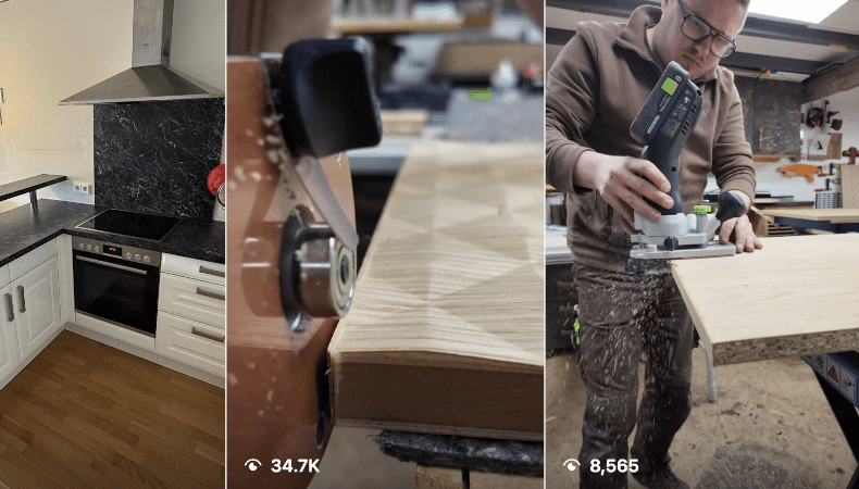 Valentin Motsch VAMÓ Interiordesign Instagram: Tischler und Montageservice mit 24.600 Followern — Person als Marke KMU